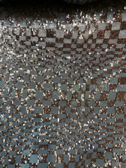 New small checkered design on spandex mesh 2way stretch 58/60" Sold by the YD. Ships worldwide from Los Angeles California USA.