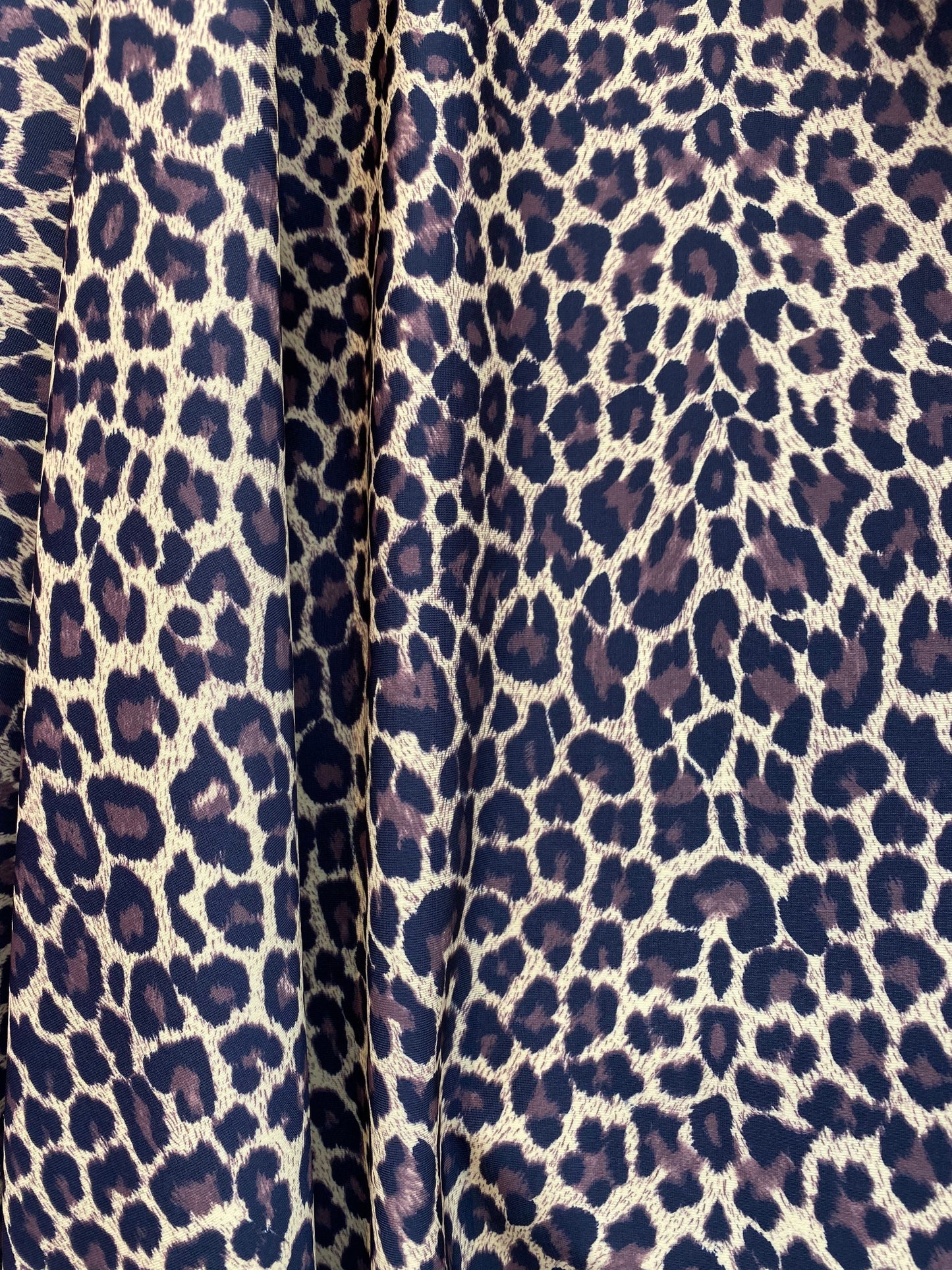 NEW Cheetah print on nylon Spandex 4-way stretch 58/60” Sold by the YD. Ships worldwide from Los Angeles California USA.