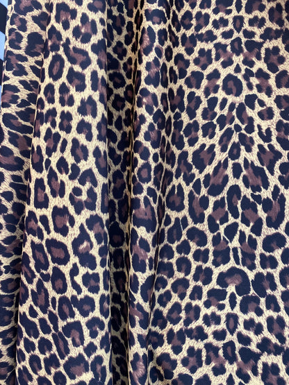 NEW Cheetah print on nylon Spandex 4-way stretch 58/60” Sold by the YD. Ships worldwide from Los Angeles California USA.