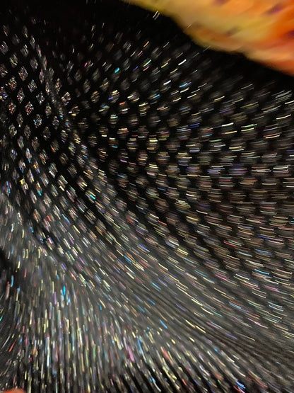 New Diamond design glitter stretch velvet black/multicolor 4-way stretch 58/60” Sold by the YD. Ships worldwide from Los Angeles California