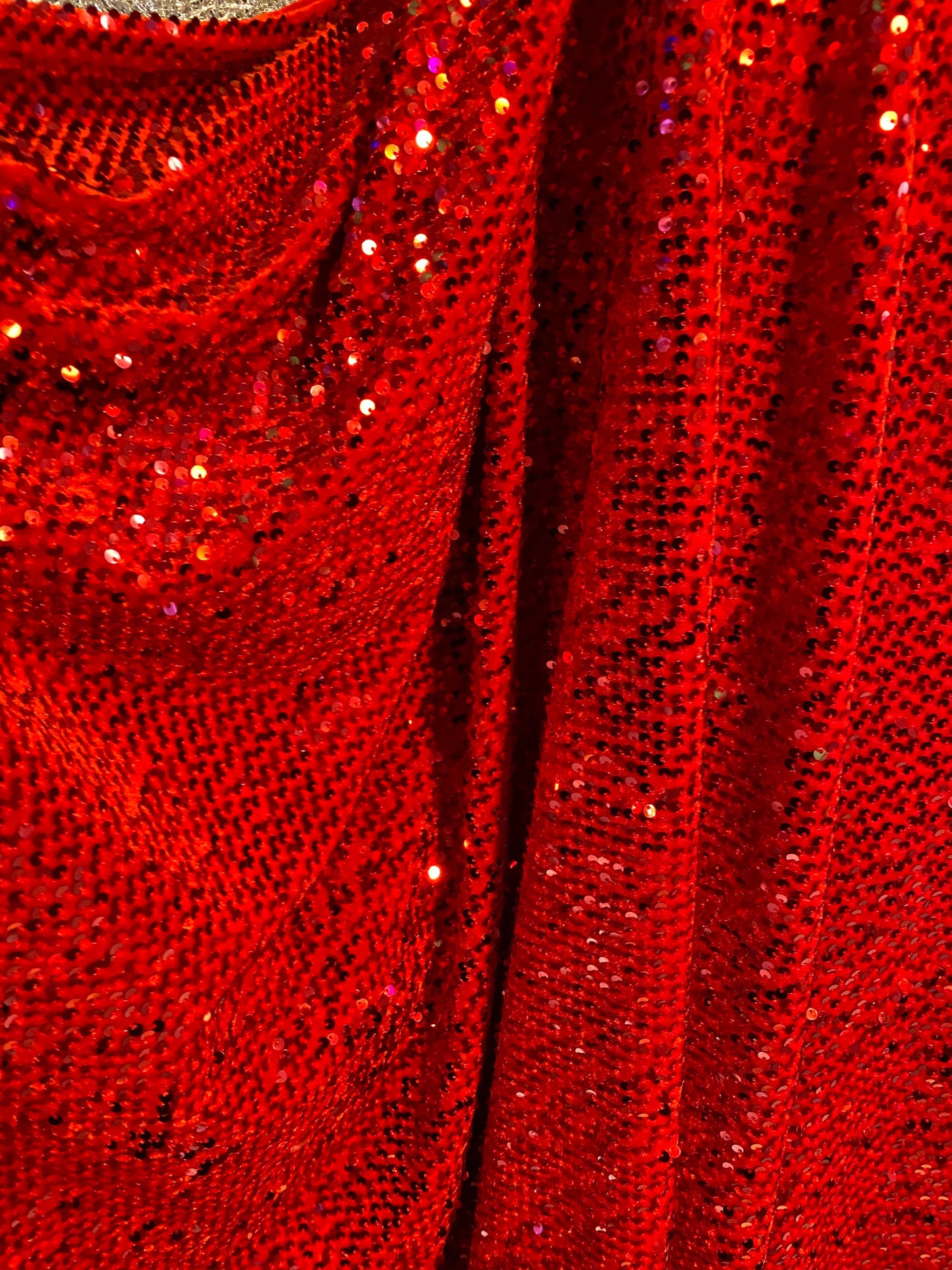 New stretch velvet with luxury hanging sequins all over 5mm shining sequins 2-way stretch 58/60” Sold by the YD. Ships worldwide from LA CA.