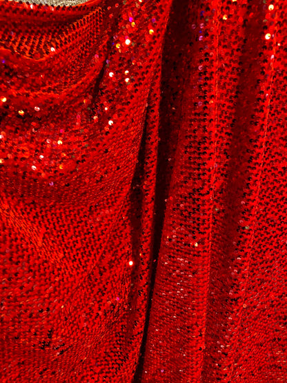 New stretch velvet with luxury hanging sequins all over 5mm shining sequins 2-way stretch 58/60” Sold by the YD. Ships worldwide from LA CA.