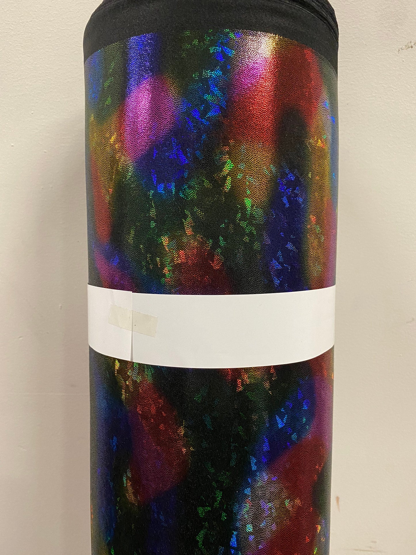 New shattered glass multicolor metallic hologram nylon spandex 4-way stretch 58/60” Sold by the YD. Ships worldwide from Los Angeles CA USA.
