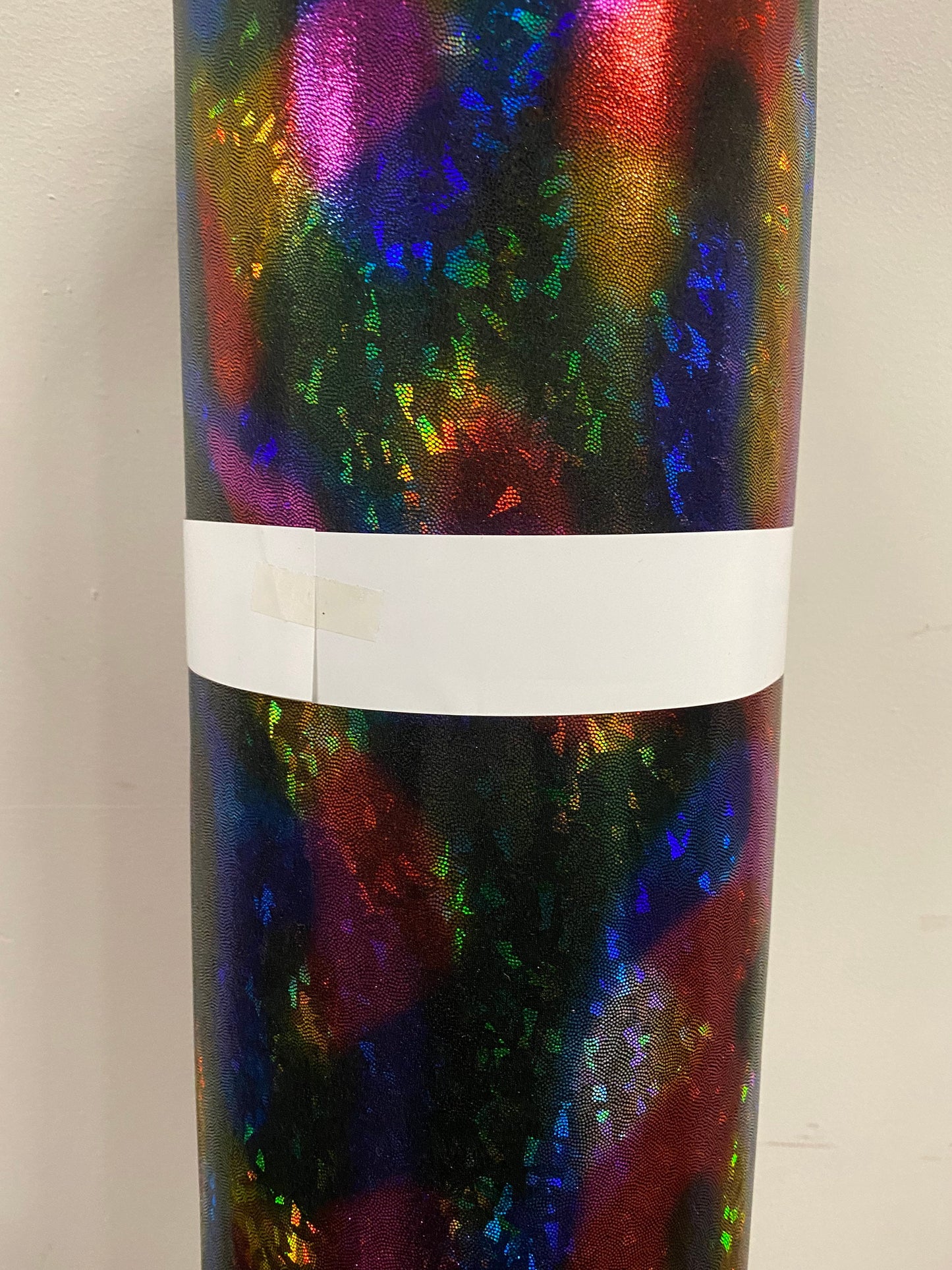 New shattered glass multicolor metallic hologram nylon spandex 4-way stretch 58/60” Sold by the YD. Ships worldwide from Los Angeles CA USA.
