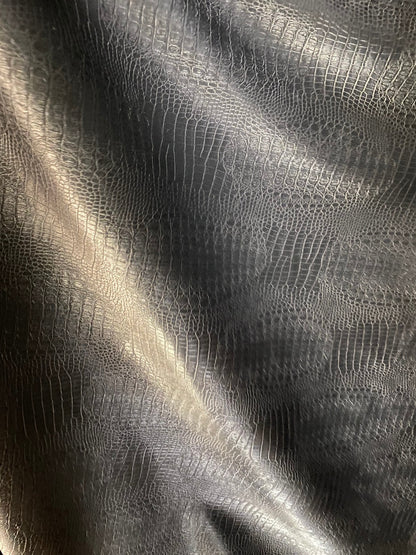 New exotic crocodile design black color poly woven non stretch fabric 58/60” Sold by the YD. Ships worldwide from Los Angeles California USA