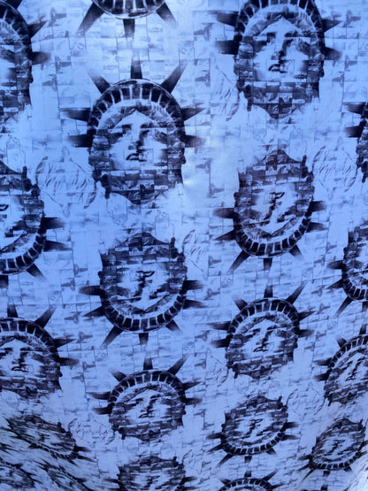 New Statue of Liberty design print one nylon spandex 4-way stretch 58/60” Sold by the YD. Ships worldwide from Los Angeles California USA.