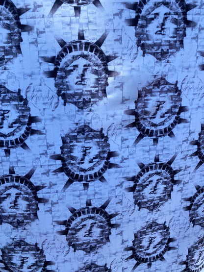 New Statue of Liberty design print one nylon spandex 4-way stretch 58/60” Sold by the YD. Ships worldwide from Los Angeles California USA.
