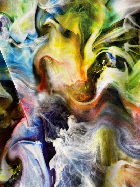Modern abstract design multicolor heavy stretch velvet 4-way 58/60” Sold by the YD. Ships worldwide from Los Angeles California USA.