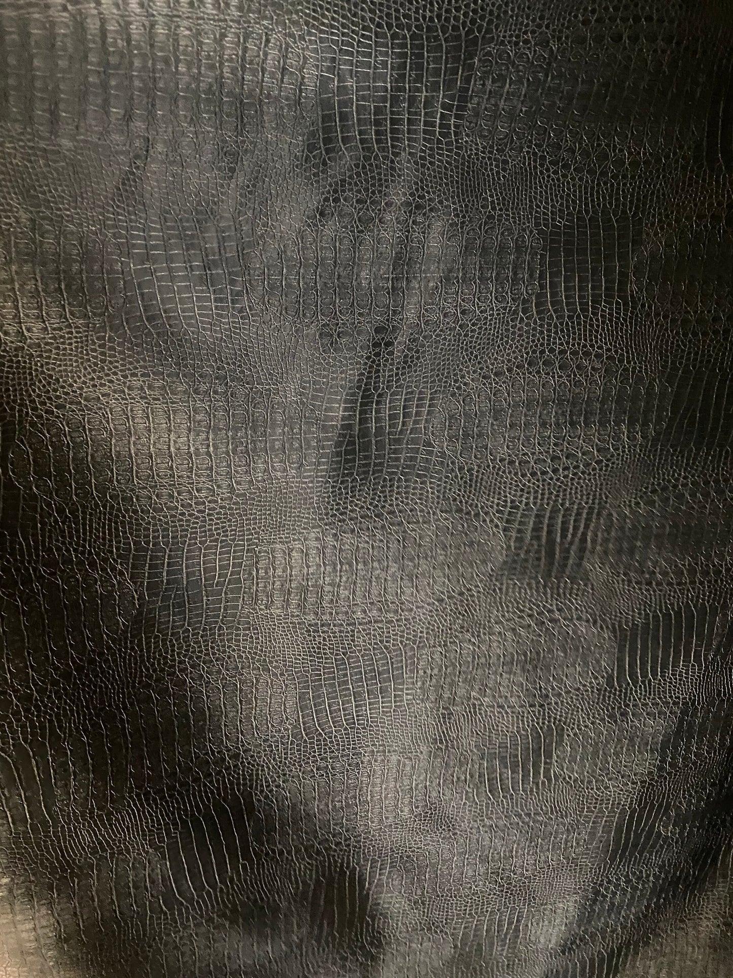 New exotic crocodile design black color poly woven non stretch fabric 58/60” Sold by the YD. Ships worldwide from Los Angeles California USA