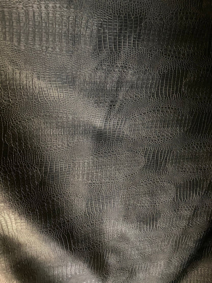 New exotic crocodile design black color poly woven non stretch fabric 58/60” Sold by the YD. Ships worldwide from Los Angeles California USA