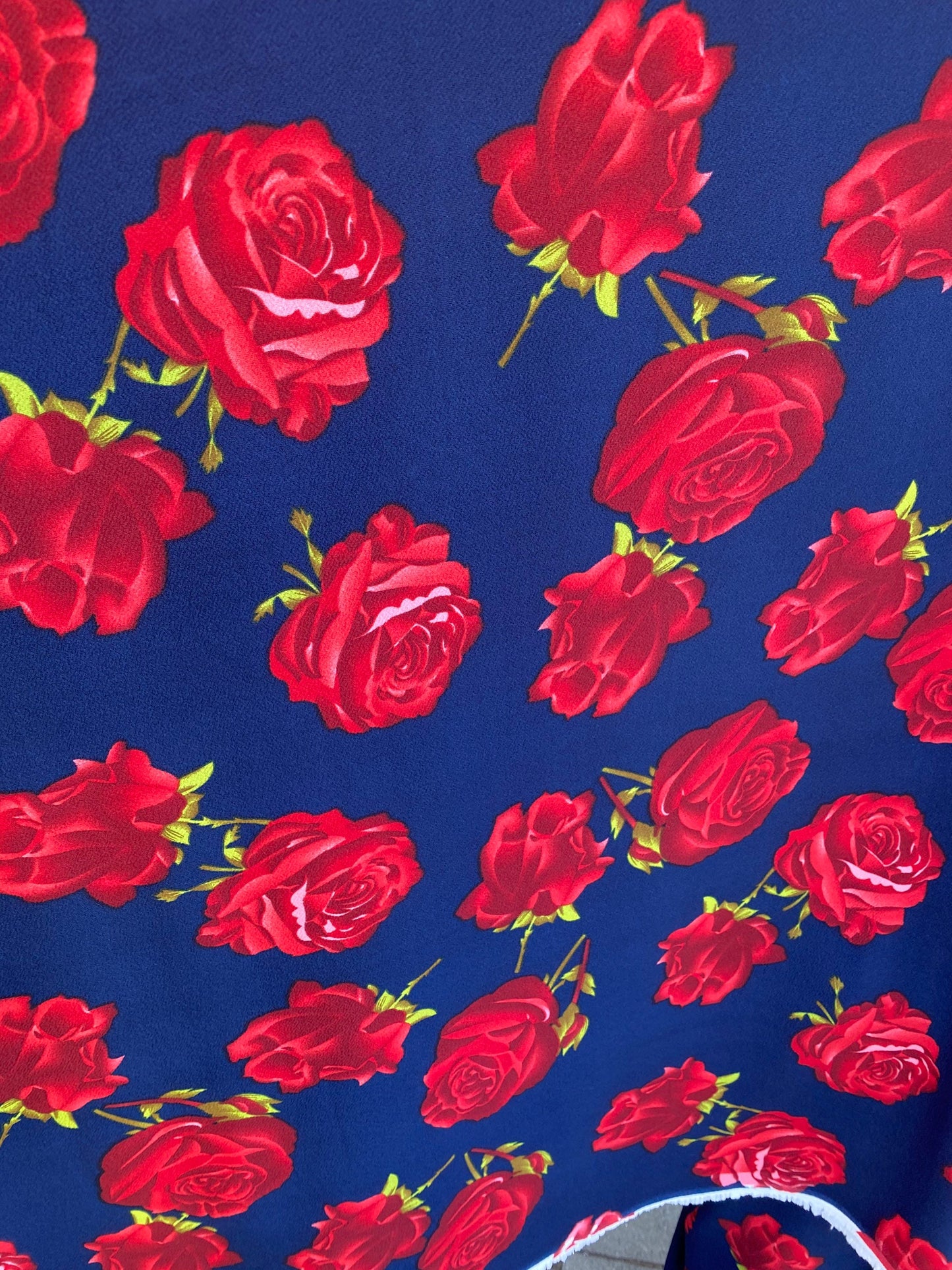 New flower design poly spandex medium weight 4-way stretch 58/60” Sold by the YD. Ships worldwide from Los Angeles California USA.