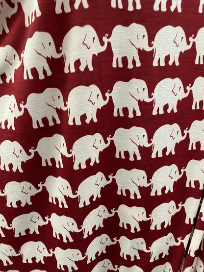 New elephant design print on poly spandex 2-way stretch multi color 58/60” Sold by the YD. Ships worldwide from Los Angeles California USA