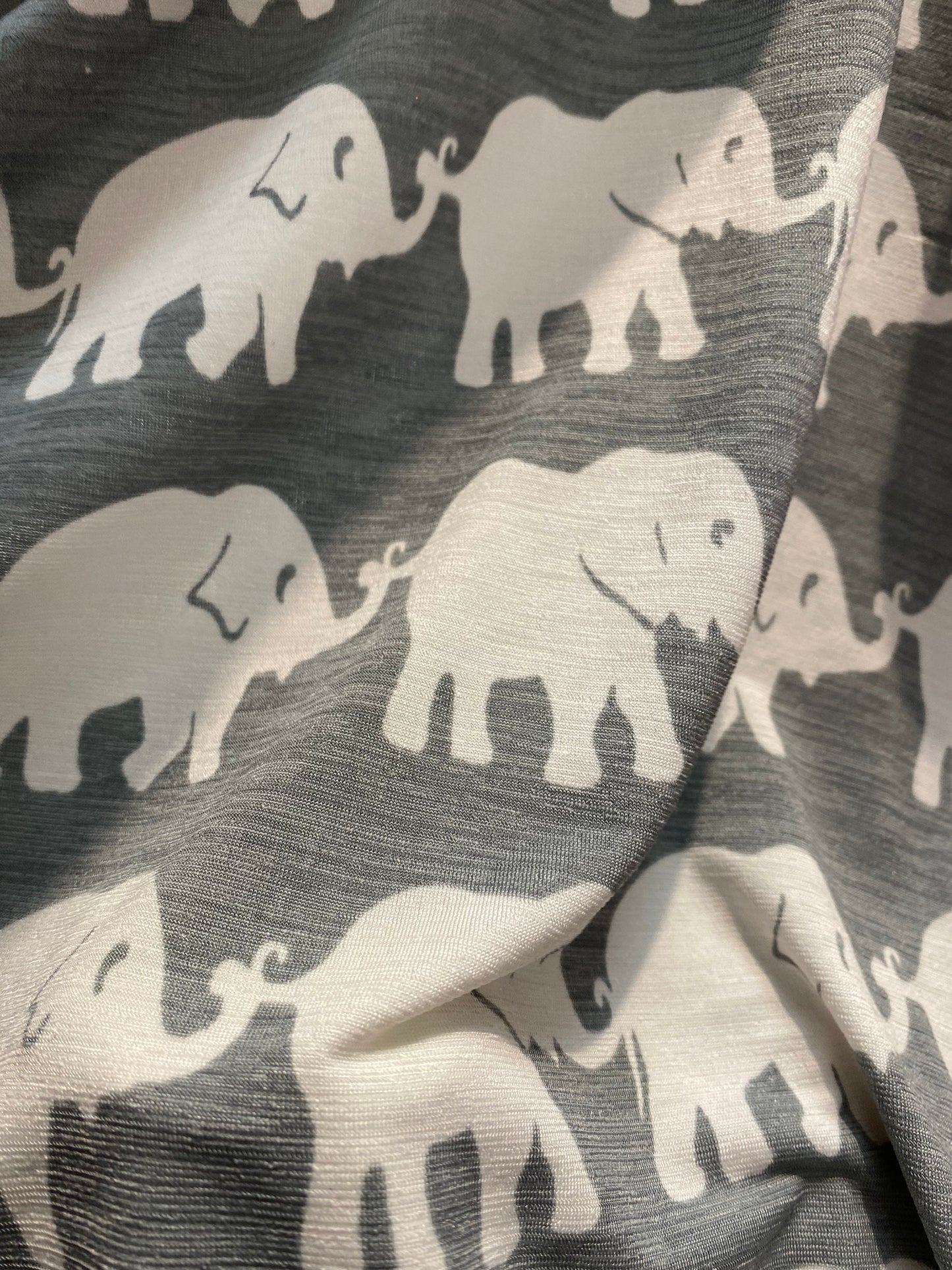 New elephant design print on poly spandex 2-way stretch multi color 58/60” Sold by the YD. Ships worldwide from Los Angeles California USA