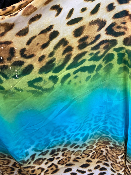 New Exotic Leopard design print on great quality of high multi chiffon non stretch 58/60” Sold by the YD. Ships worldwide from Los Angeles