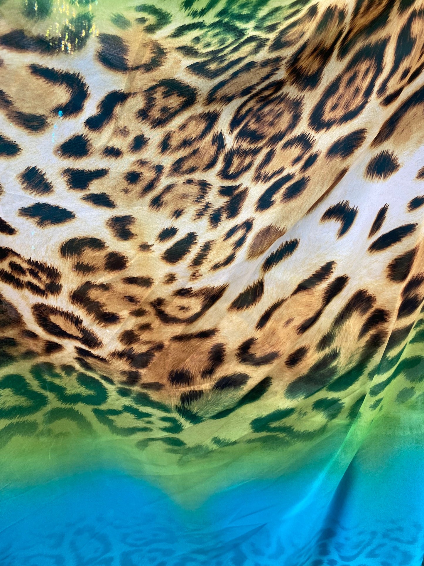 New Exotic Leopard design print on great quality of high multi chiffon non stretch 58/60” Sold by the YD. Ships worldwide from Los Angeles
