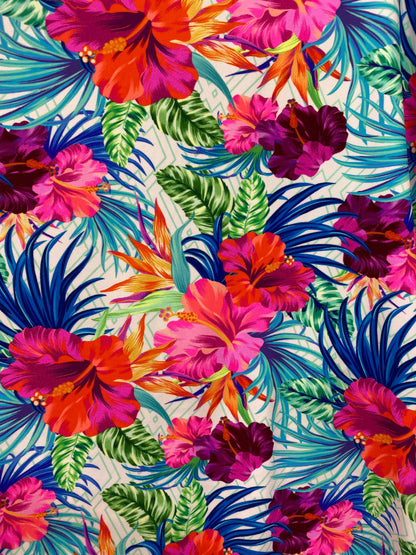 New beautiful flower design multicolor print on best quality of nylon spandex 4-way stretch 58/60” Sold by the YD. Ships Worldwide from L.A