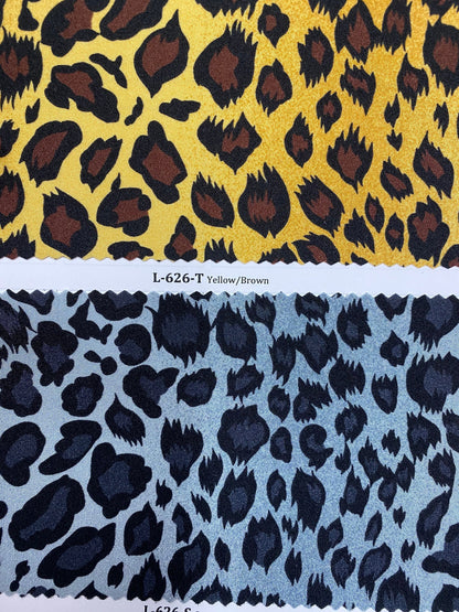 New Exotic cheetah design print ok best quality of nylon spandex 4-way stretch 58/60” Sold by the YD. Ships Worldwide from Los Angeles CA.