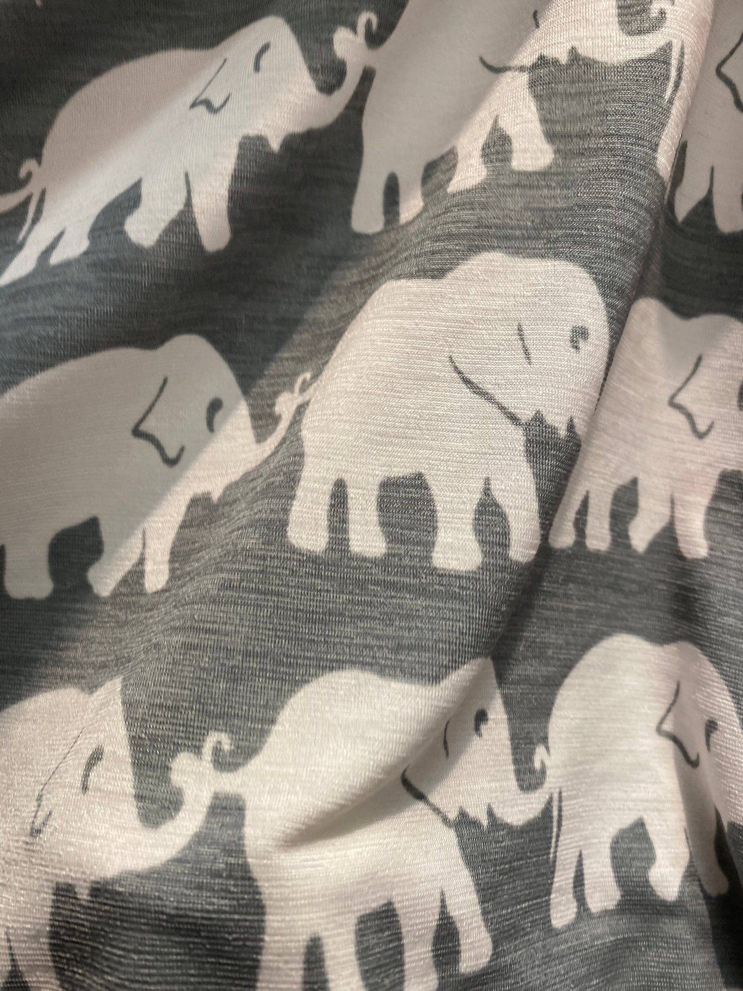 New elephant design print on poly spandex 2-way stretch multi color 58/60” Sold by the YD. Ships worldwide from Los Angeles California USA