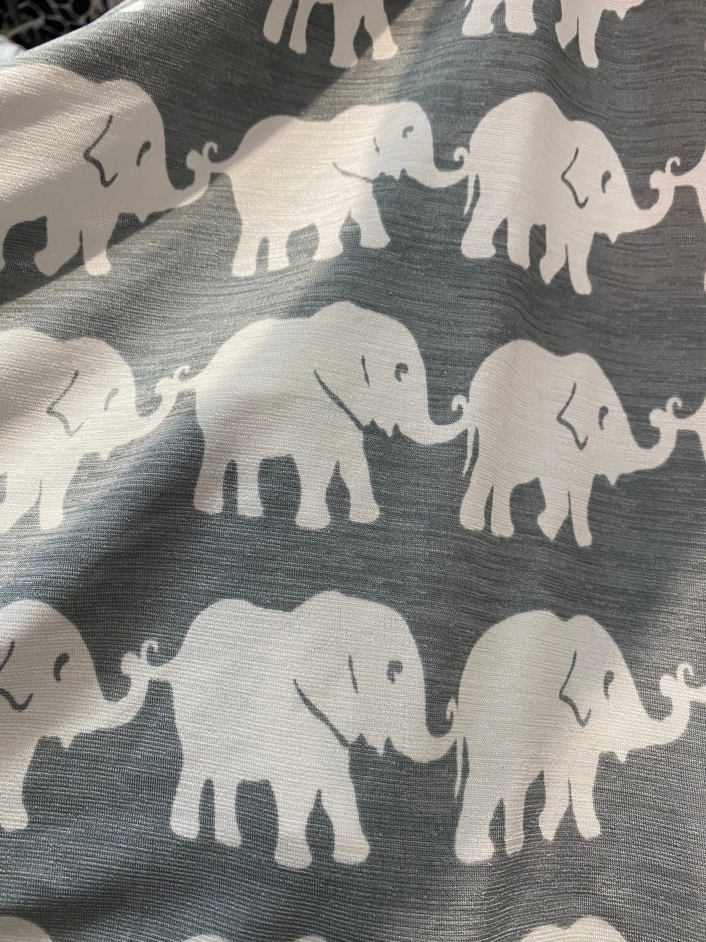 New elephant design print on poly spandex 2-way stretch multi color 58/60” Sold by the YD. Ships worldwide from Los Angeles California USA