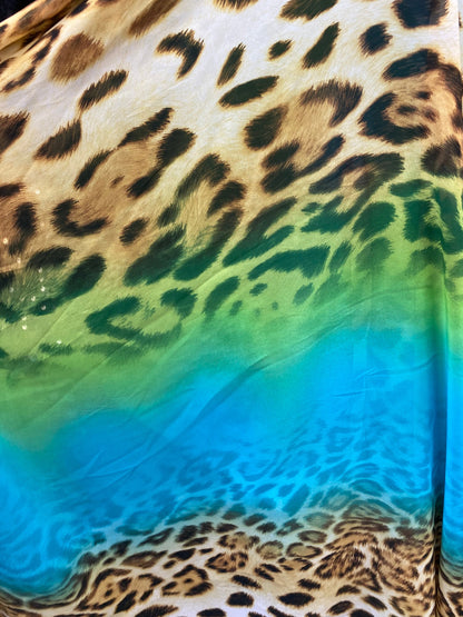 New Exotic Leopard design print on great quality of high multi chiffon non stretch 58/60” Sold by the YD. Ships worldwide from Los Angeles