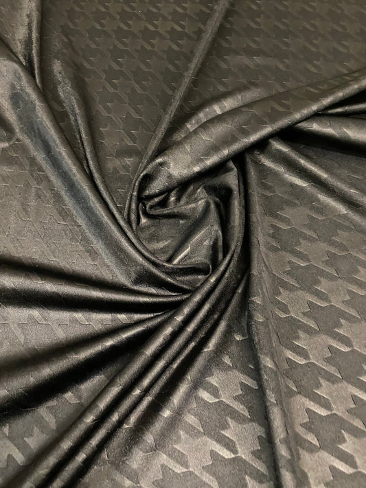 Houndstooth jumbo embossed great quality of nylon spandex 4-way stretch 58/60” Sold by the YD. Ships worldwide from Los Angeles California