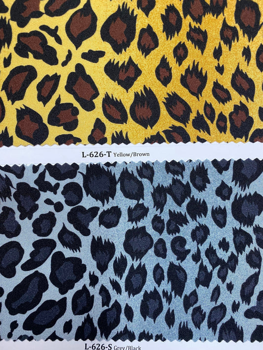 New Exotic cheetah design print ok best quality of nylon spandex 4-way stretch 58/60” Sold by the YD. Ships Worldwide from Los Angeles CA.
