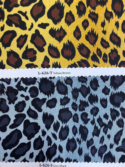 New Exotic cheetah design print ok best quality of nylon spandex 4-way stretch 58/60” Sold by the YD. Ships Worldwide from Los Angeles CA.