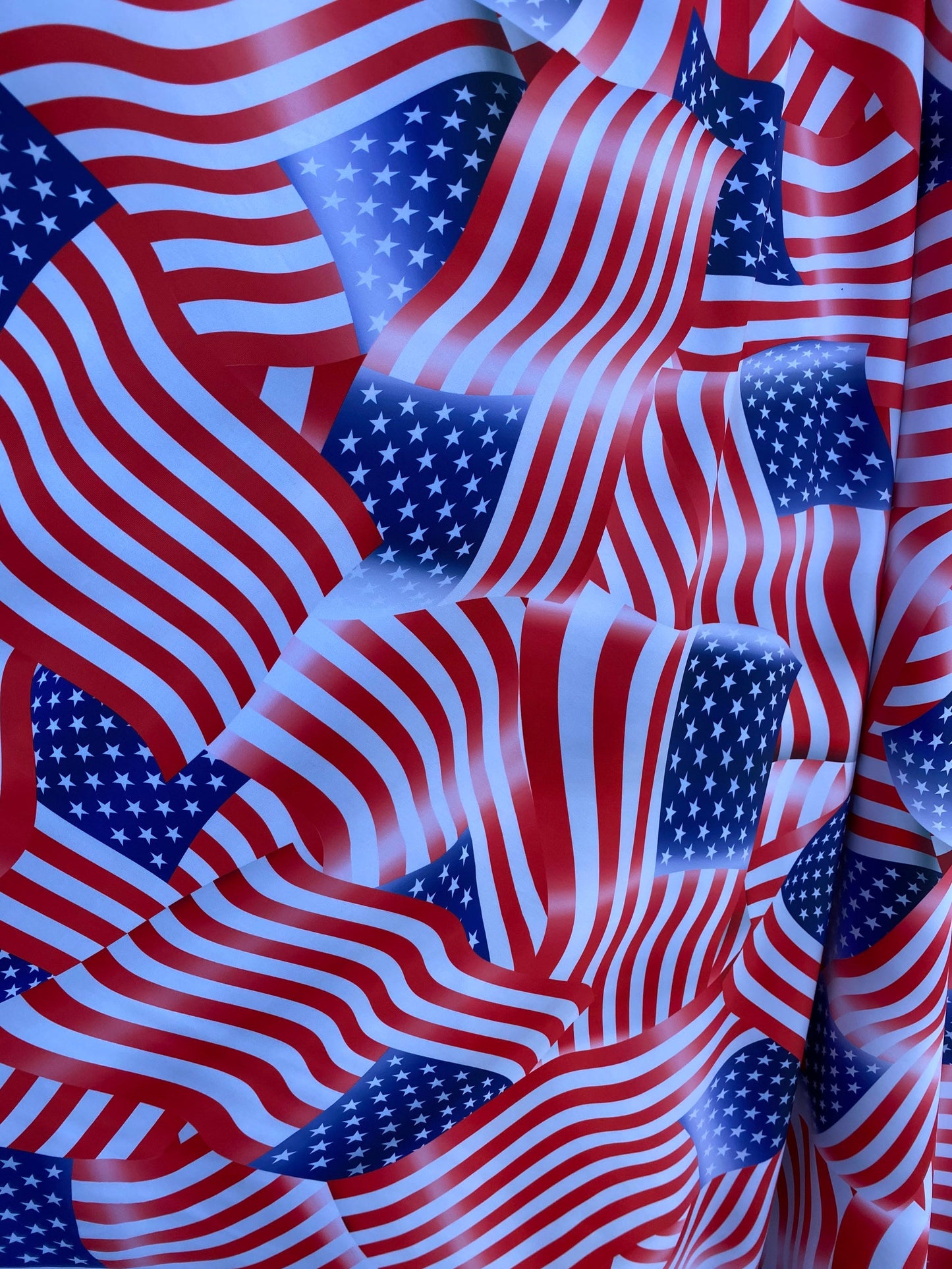 New Freedom American flag design print on great quality of nylon spandex 4-way stretch 58/60” Sold by the YD. Ships Worldwide from Los Angel
