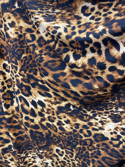 Exotic Leopard design print on great quality of poly spandex 4-way stretch 58/60” Sold by the YD. Ships Worldwide from Los Angeles californi