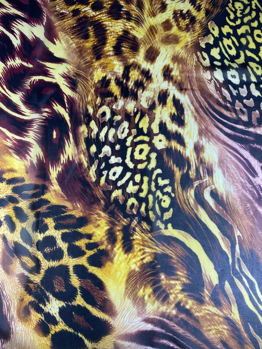 New Exotic Leopard design print on great quality of high multi chiffon non stretch 58/60” Sold by the YD. Ships worldwide from Los Angeles C