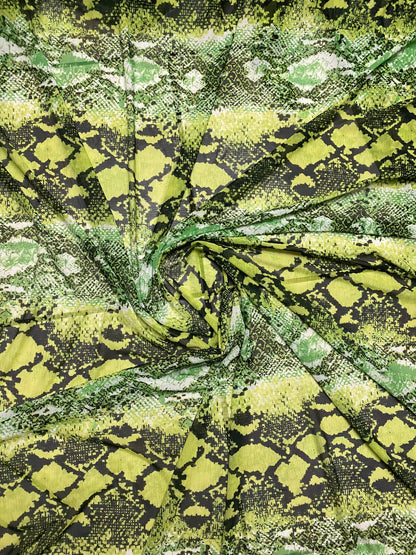 Anaconda design exotic snake print in great quality of nylon power mesh 4-way stretch 58/60” Sold by the YD. Ships Worldwide from L.A