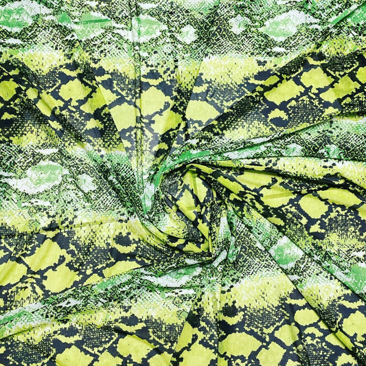 Anaconda design exotic snake print in great quality of nylon power mesh 4-way stretch 58/60” Sold by the YD. Ships Worldwide from L.A