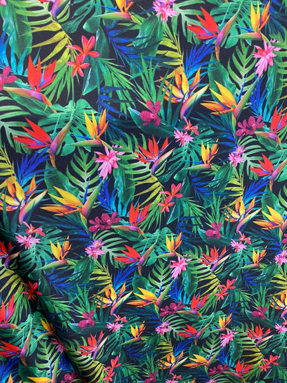 New Jennifer Design Hawaiian print on best quality of nylon spandex 4-way stretch 58/60” Sold by the YD. Ships Worldwide from Los Angeles CA