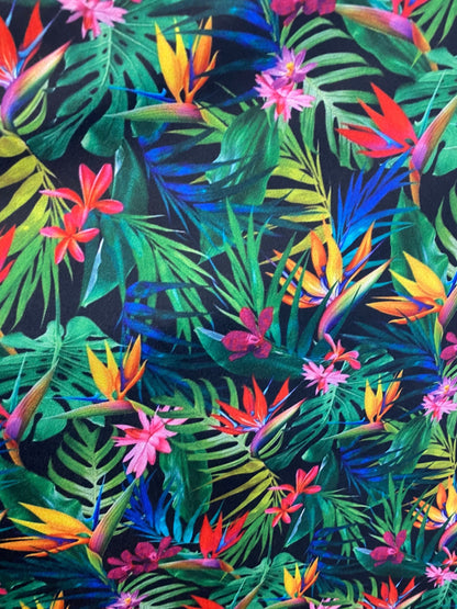 New Jennifer Design Hawaiian print on best quality of nylon spandex 4-way stretch 58/60” Sold by the YD. Ships Worldwide from Los Angeles CA