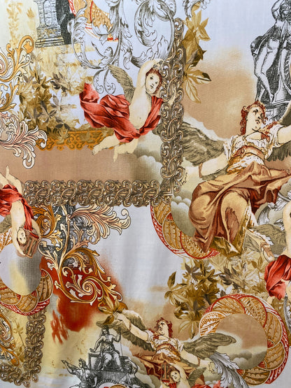 New Brand Angels design designer fabric print on poly spandex medium weight 58/60” Sold by the YD. Ship worldwide from Los Angeles