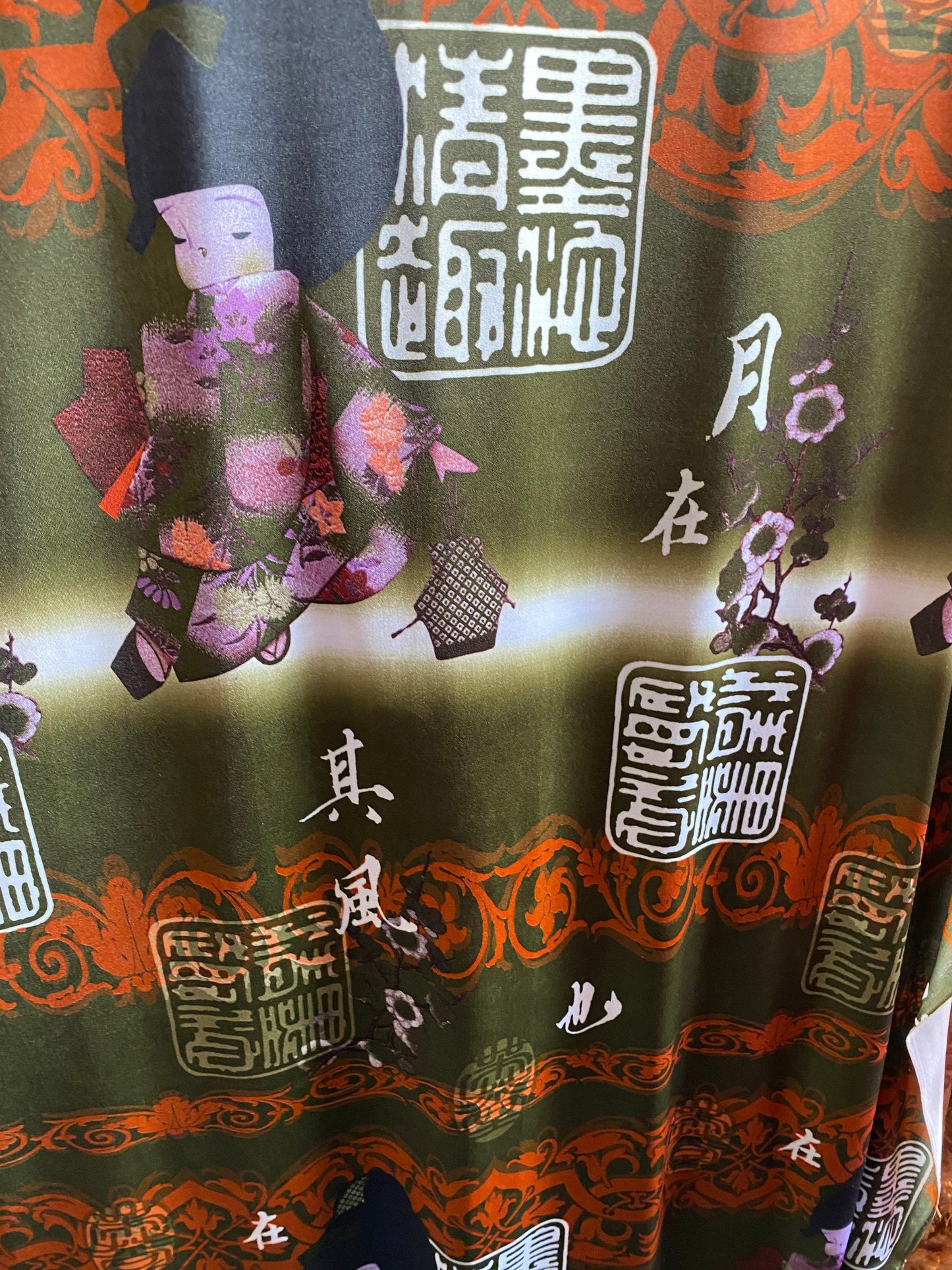 New Japanese design print on poly spandex 4-way stretch 58/60” Sold by the YD. Ships Worldwide from Los Angeles California USA.