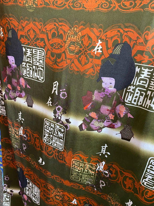 New Japanese design print on poly spandex 4-way stretch 58/60” Sold by the YD. Ships Worldwide from Los Angeles California USA.