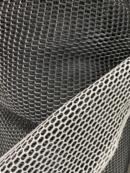 New sport poly mesh 2-tone  heavy quality non stretch white color 58/60” Sold by the YD. Ships Worldwide from Los Angeles California USA.