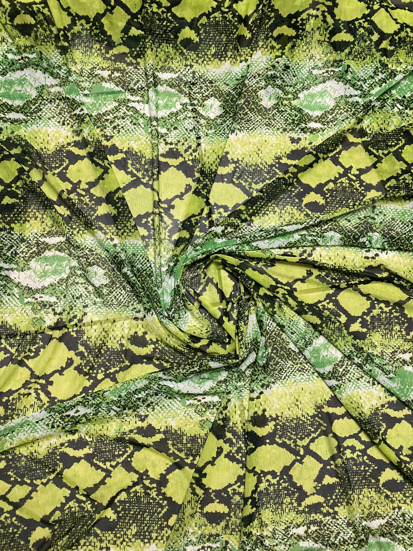 Anaconda design exotic snake print in great quality of nylon power mesh 4-way stretch 58/60” Sold by the YD. Ships Worldwide from L.A