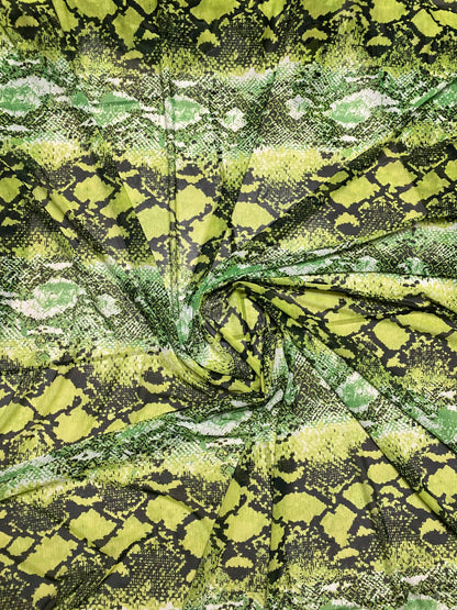 Anaconda design exotic snake print in great quality of nylon power mesh 4-way stretch 58/60” Sold by the YD. Ships Worldwide from L.A
