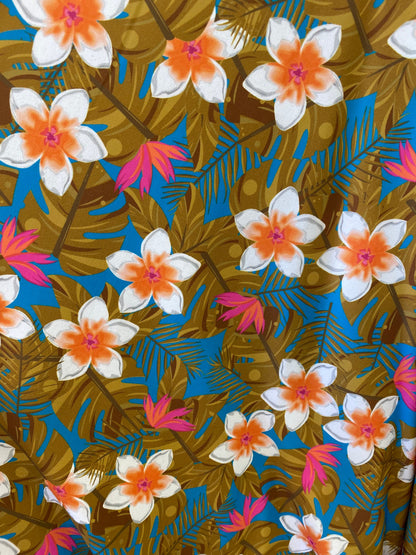 New flower design print on best quality of nylon spandex 4-way stretch 58/60” Sold by the YD. Ships Worldwide from Los Angeles California US