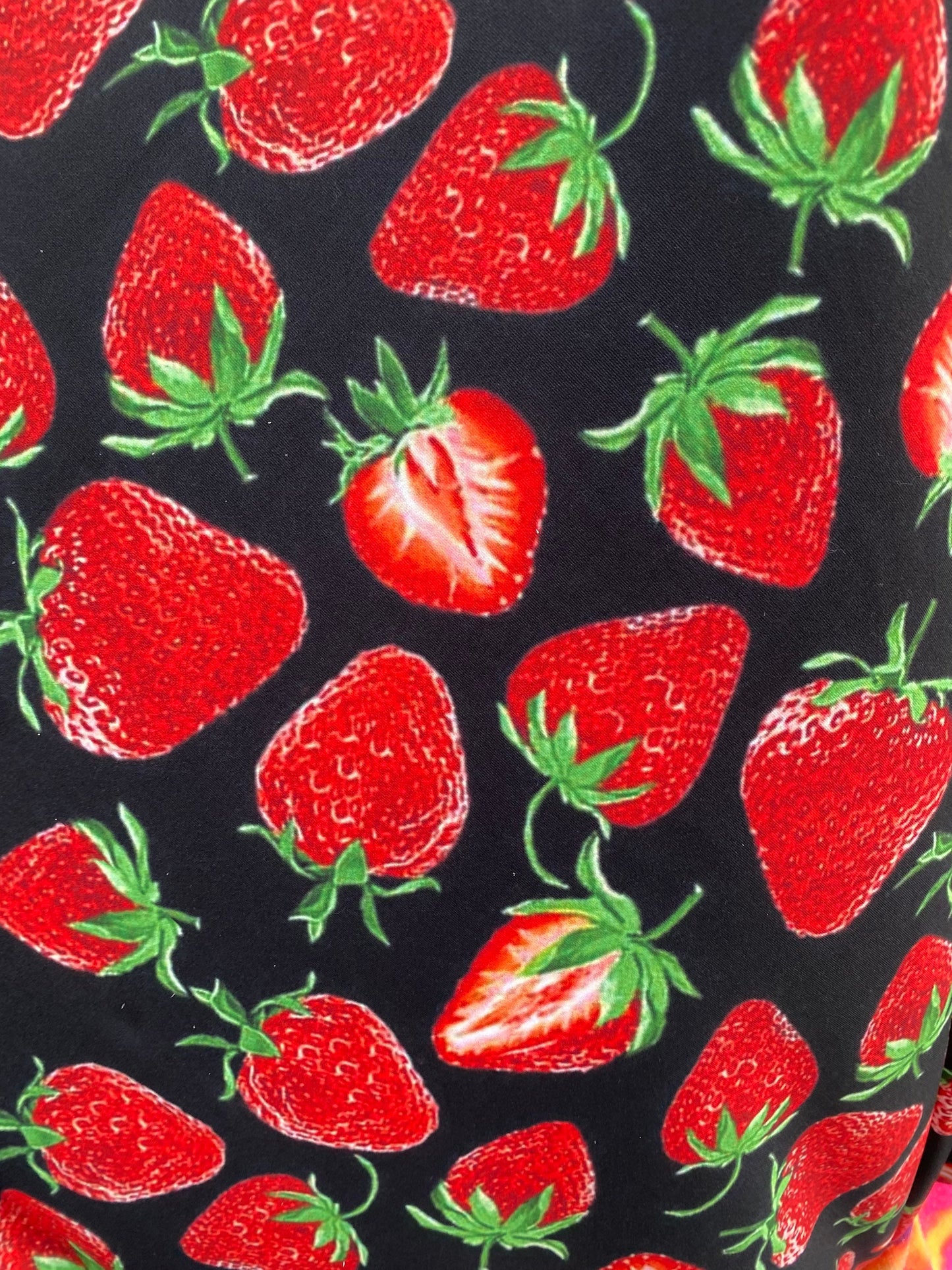 New strawberry design print on great quality of nylon spandex 4-way stretch 58/60” Sold by the YD. Ships Worldwide from Los Angeles cali