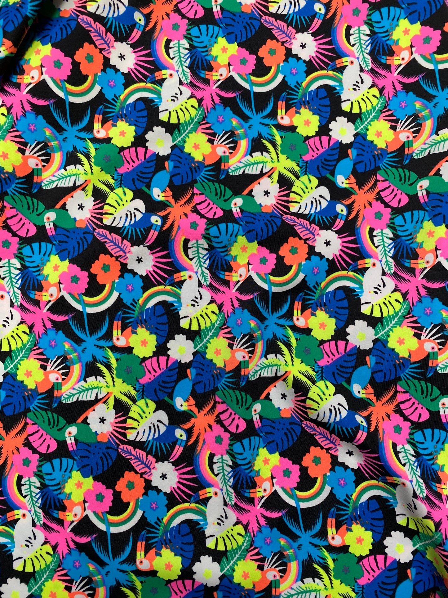 New Toucan design print on best quality of nylon spandex 4-way stretch 58/60” Sold by the YD. Ships Worldwide from Los Angeles California US