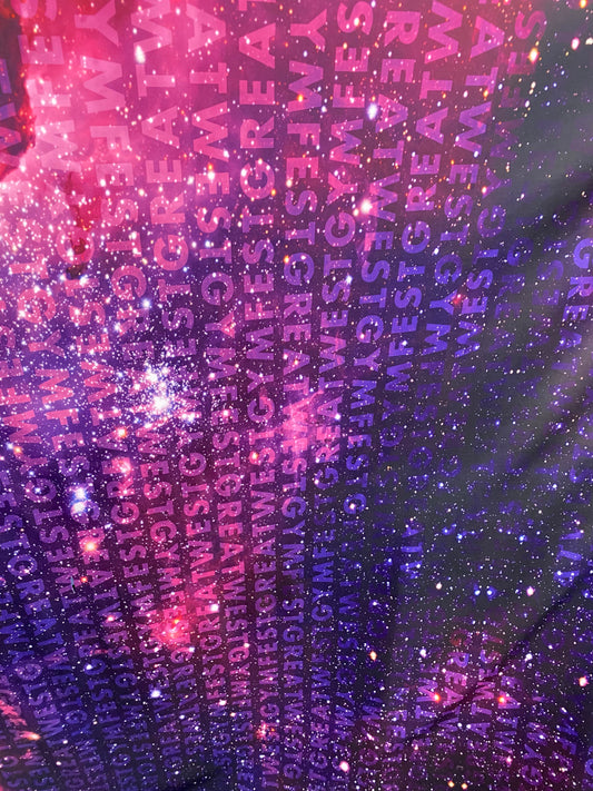 New Galaxy design print on great quality of nylon spandex 4-way stretch 58/60” Sold by the YD. Ships Worldwide from Los Angeles California