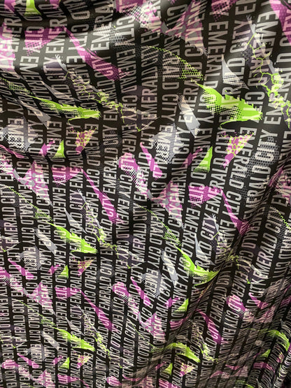 New Emerald city design print on best quality of nylon spandex 4-way stretch 58/60” Sold by the YD. Ships Worldwide from Los Angeles cali