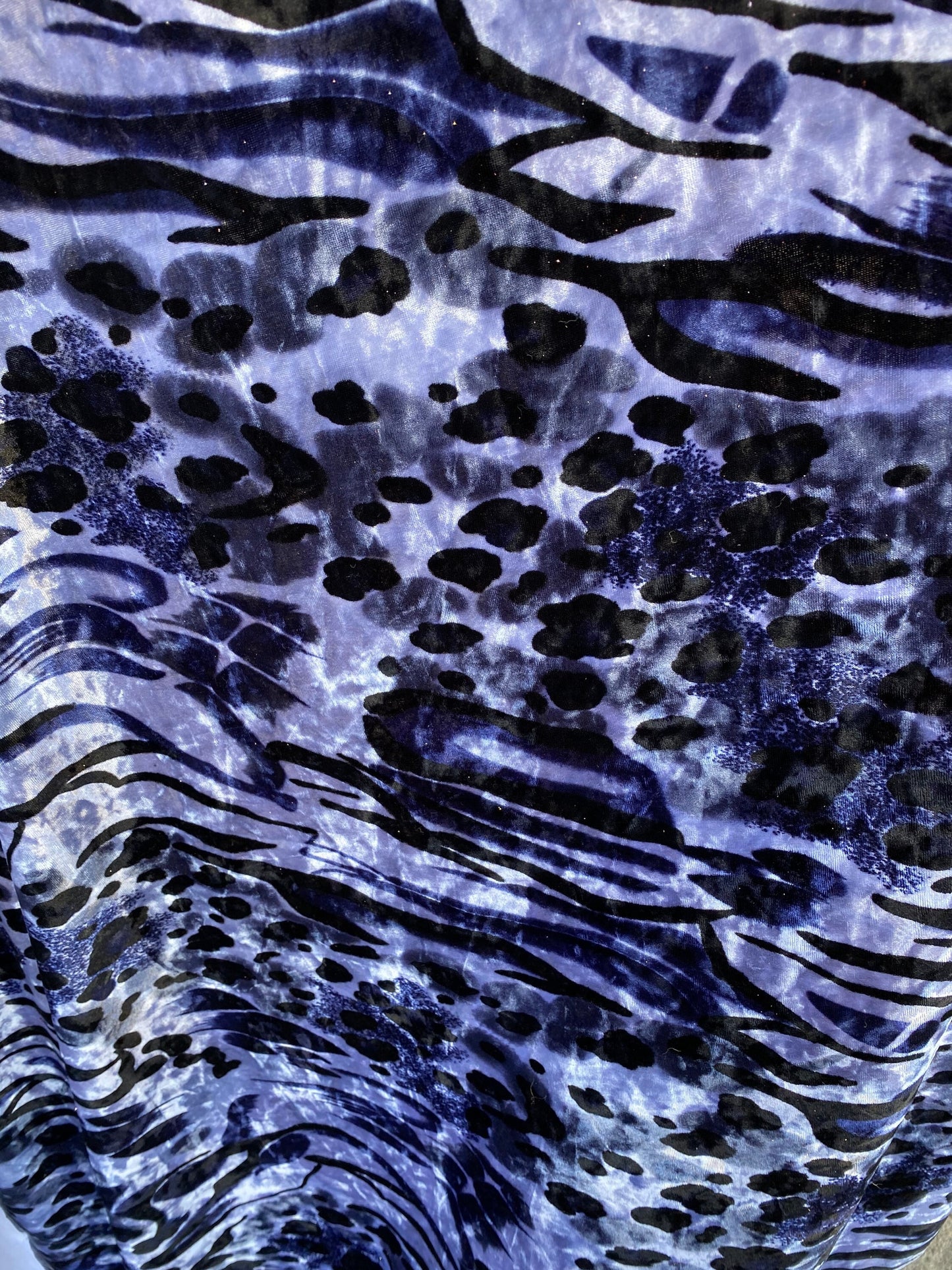 New Exotic animal print on stretch velvet 4-way stretch 58/60” Sold by the YD. Ships Worldwide from Los Angeles California USA.