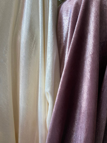 Silk lurex shining Luxury velvet non stretch 55/57” Sold by the YD. Ships worldwide from Los Angeles California USA.