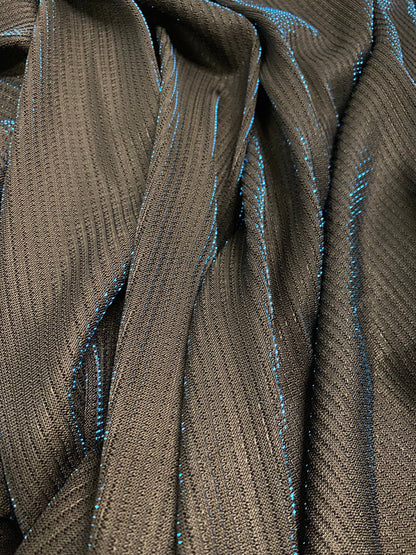New Metallic mesh Black/Teal, Black/Silver and black/multi see through fabric 2-way stretch 58/60” Sold by the YD. Ships from LA