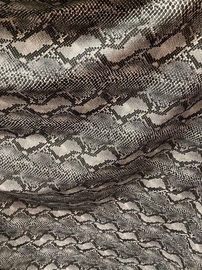 Cobra design Exotic serpent skin print on best quality of nylon spandex 4-way stretch 58/60” Sold by the YD. Ships Worldwide from Los CA.