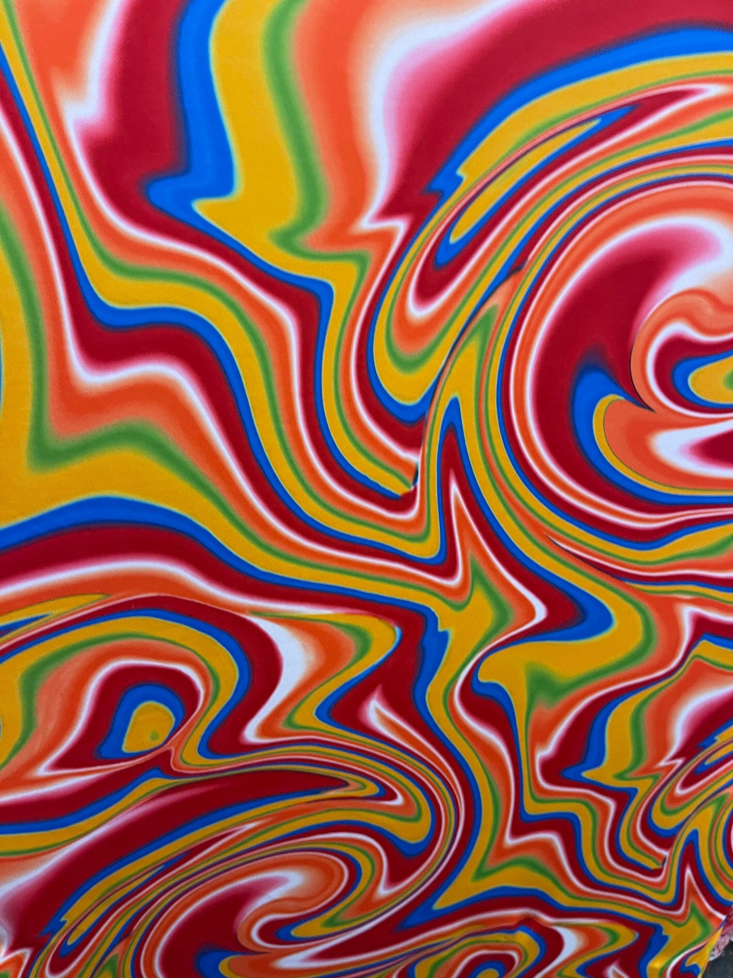 New abstract lava design multicolor print on best quality of nylon spandex 4-way stretch 58/60” Sold by the YD. Ships Worldwide from L.A CA